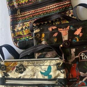 BUNDLE- 3 “The Sak” Multi-Color Floral & Pattern Crossbody Bags